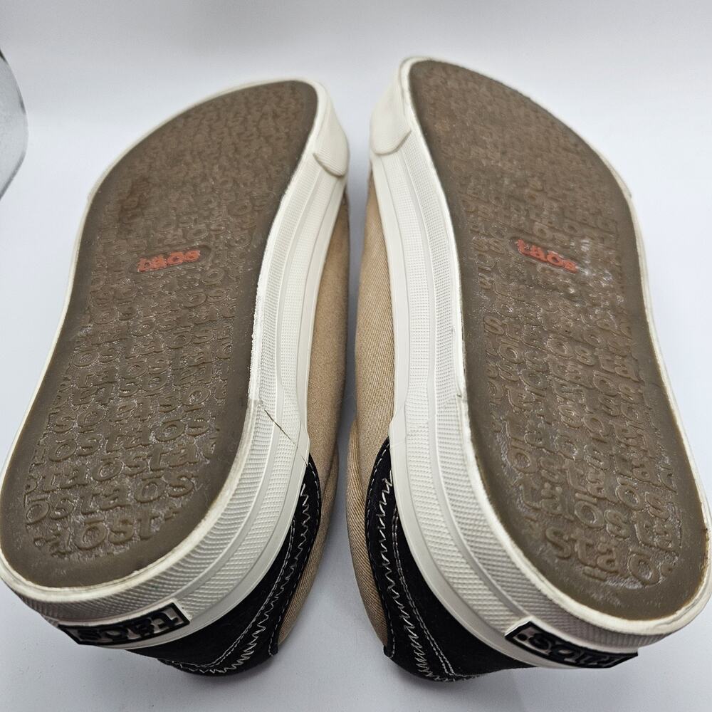 Taos Plim Soul Sneakers Womens Size 8W Black Tan Multi Canvas Lace Up Low Top - Picture 9 of 9